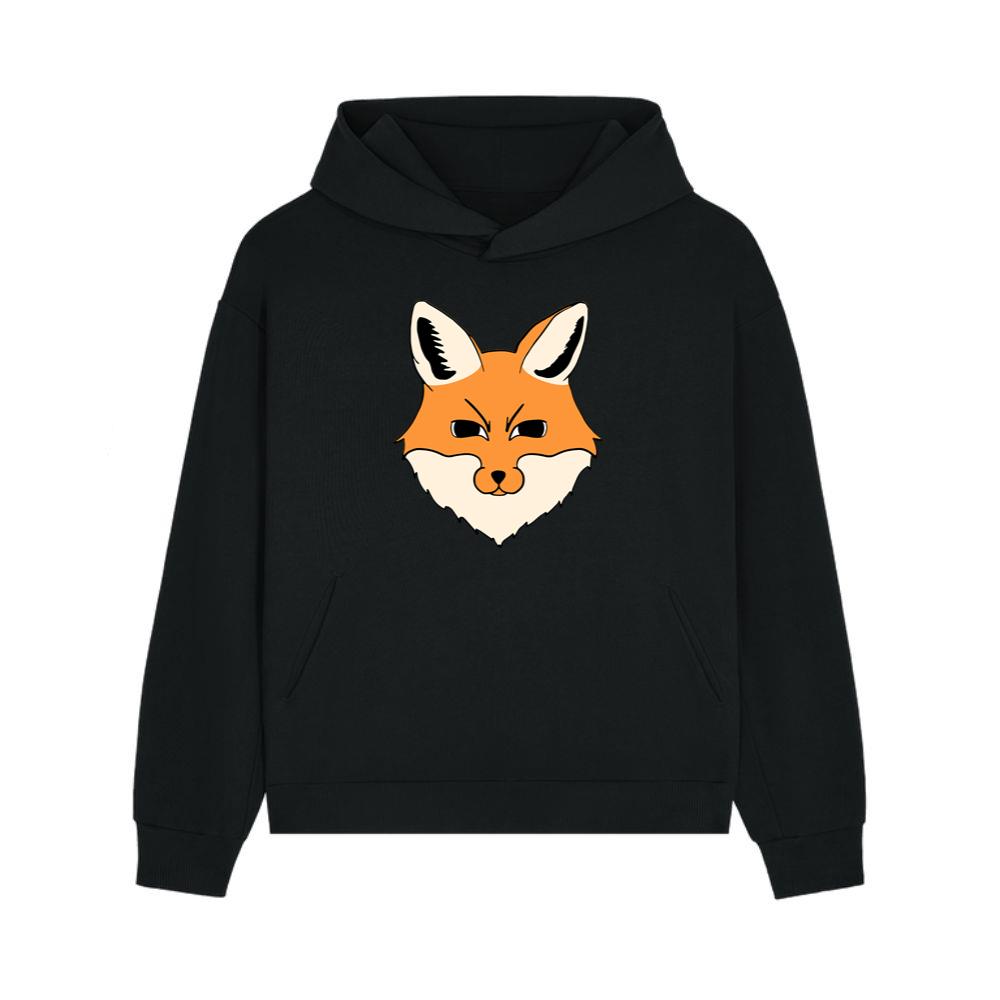 Serious Fox Head Illustration Hoodie