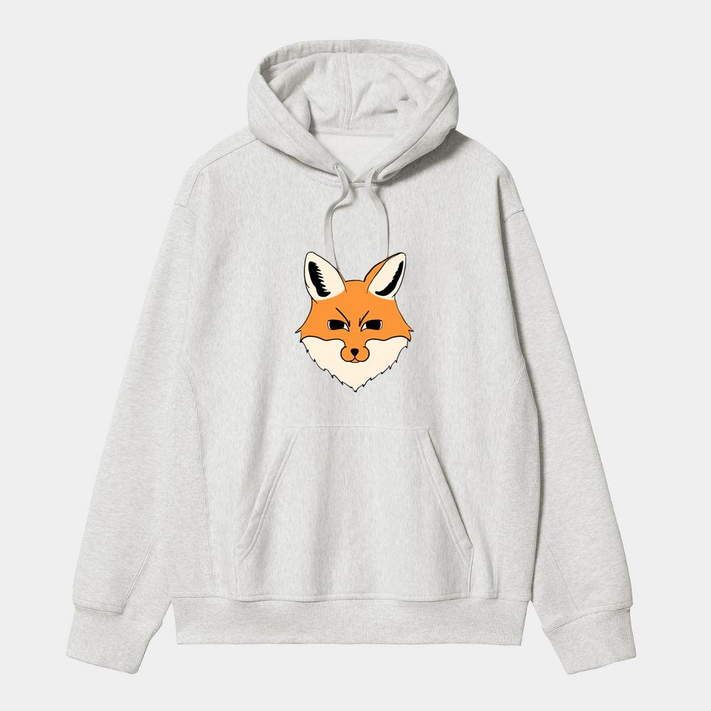 Serious Fox Head Illustration Hoodie