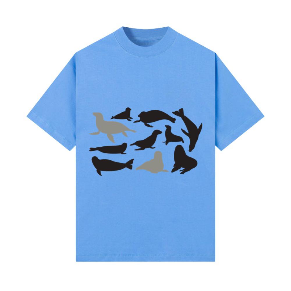 Set Of Different Acting Seal Animal Silhouettes T-Shirt
