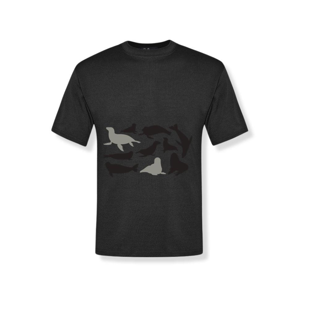 Set Of Different Acting Seal Animal Silhouettes T-Shirts