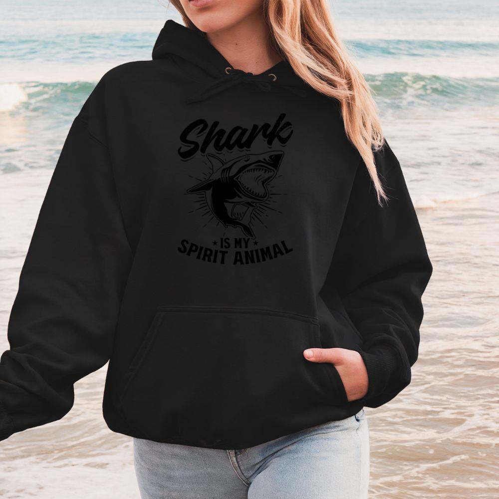 Shark Is My Spirit Animal Great White Ocean Lover Hoodie