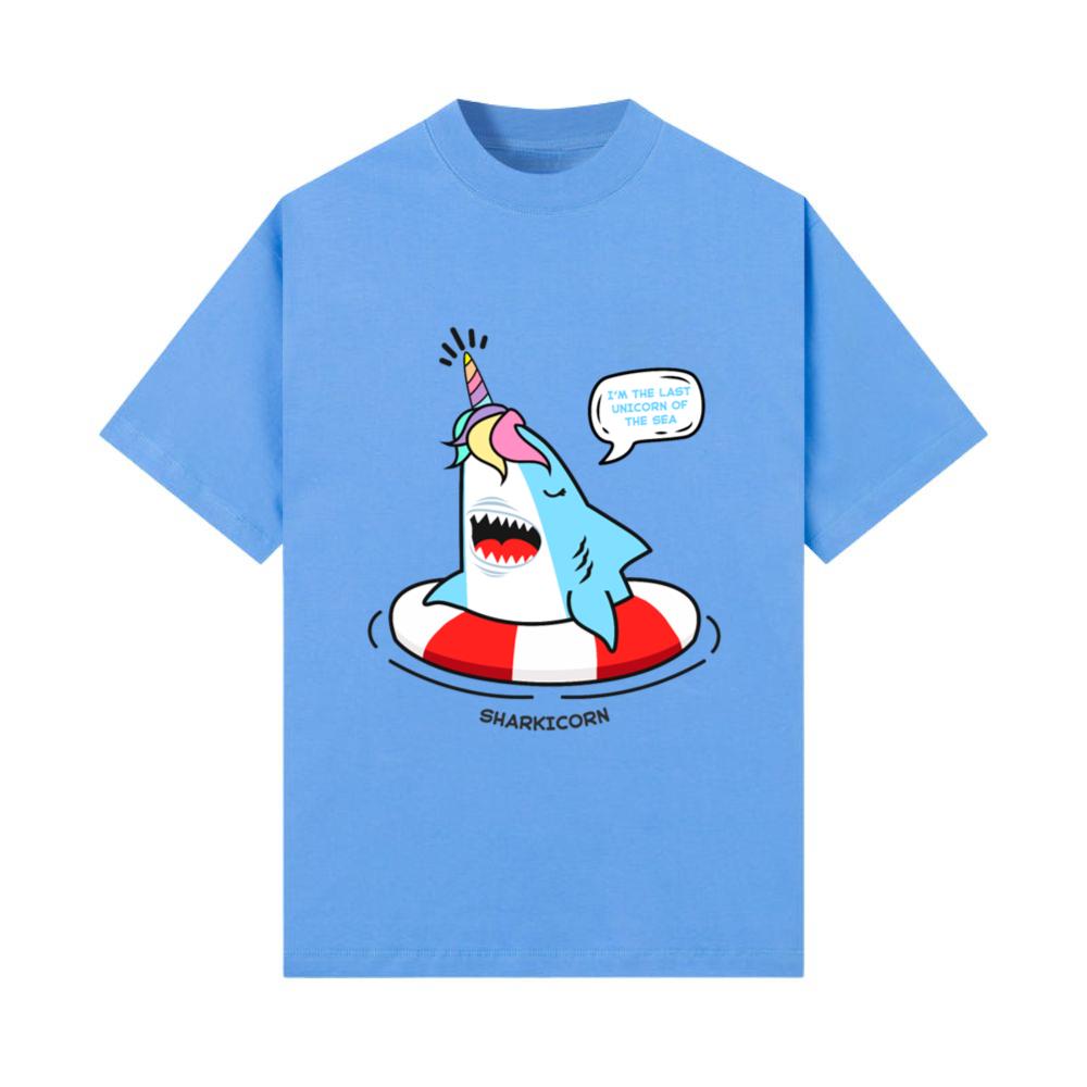 Shark Last Unicorn Of Sea Funny Animal Ocean Cute T-Shirt