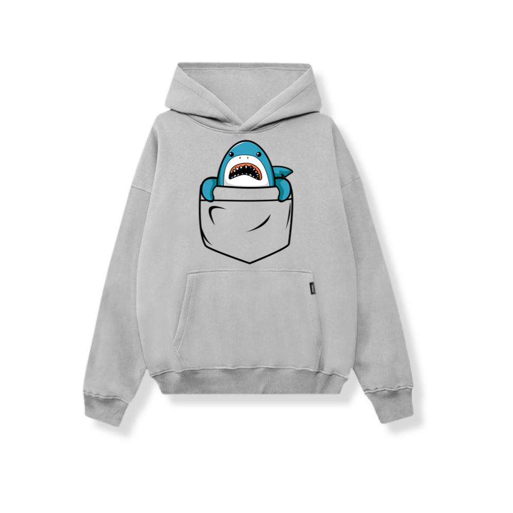 Shark Pocket Animal Pets Shark Mens Hoodies