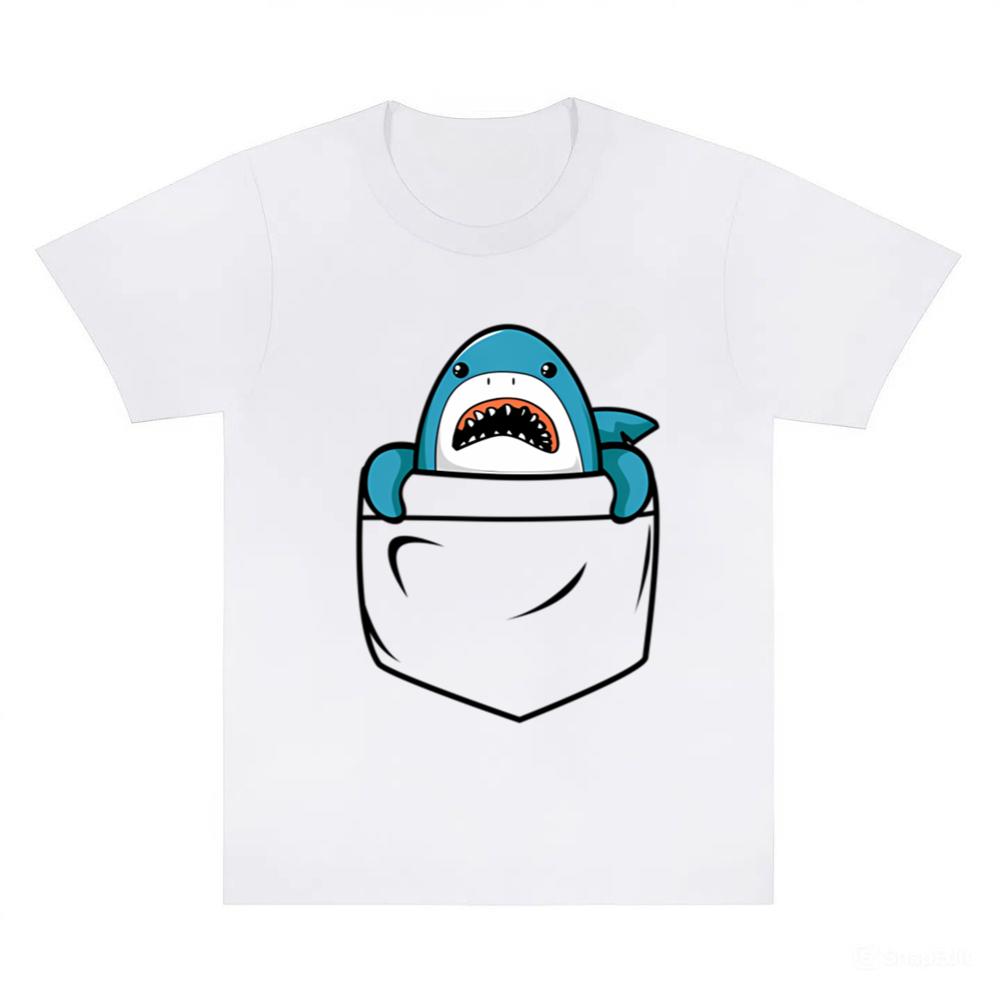 Shark Pocket Animal Pets Shark Mens T-Shirts