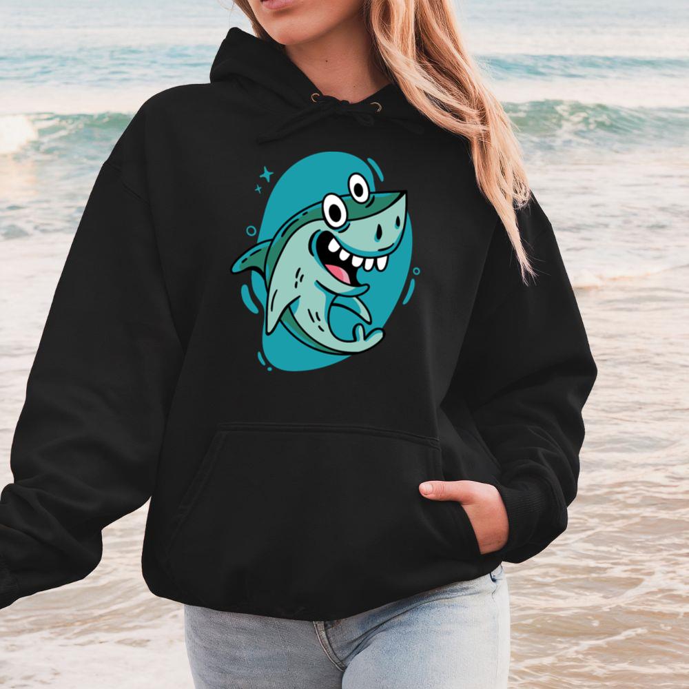 Shark Sea Animal Funny Ocean Lover Design Hoodie