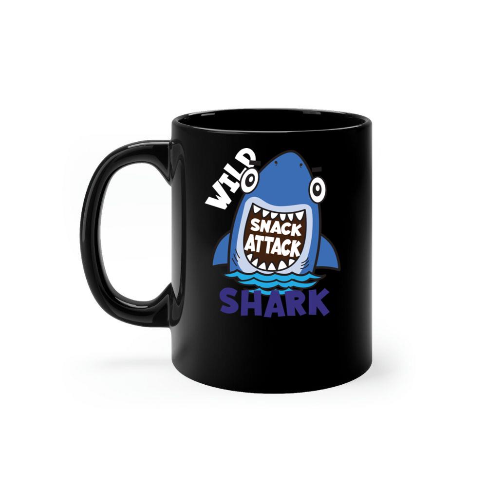 Shark Snack Attack Funny Ocean Cartoon Animal Mug