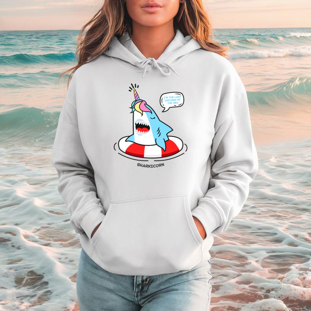 Shark Unicorn of the Sea Funny Ocean Cute Animal Hoodie