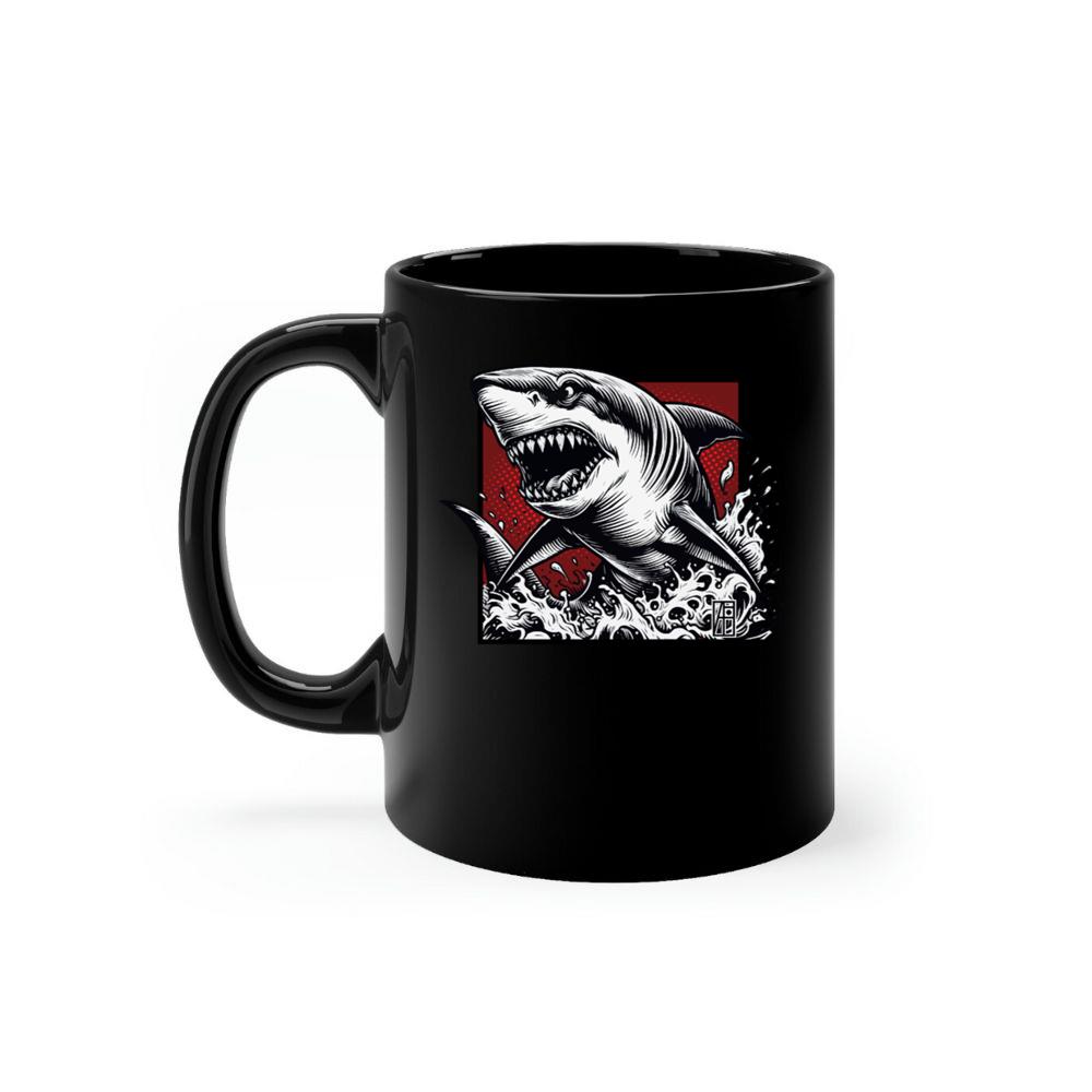 Shark Zombie Monster Sea Animal Funny Cartoon Mug