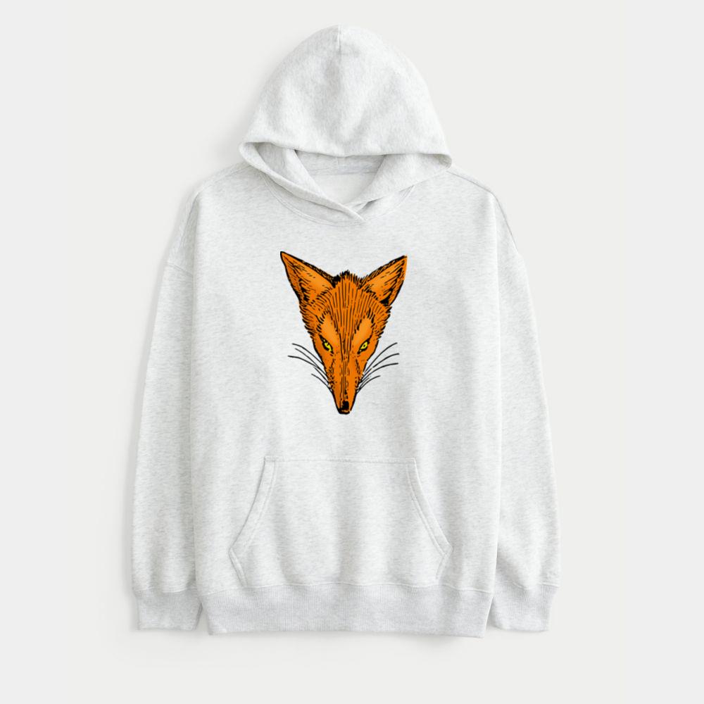 Sharp Eyed Fox Head Hoodie
