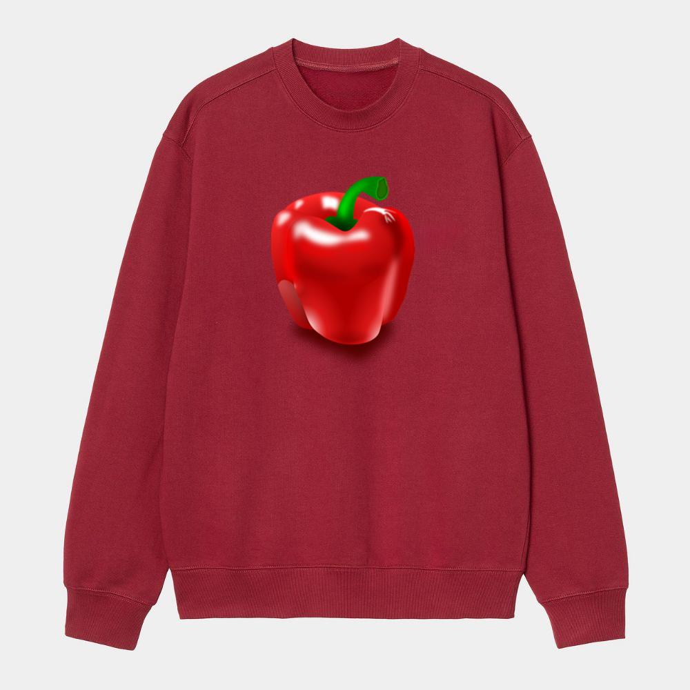 Shiny Red Bell Pepper Sweatshirt