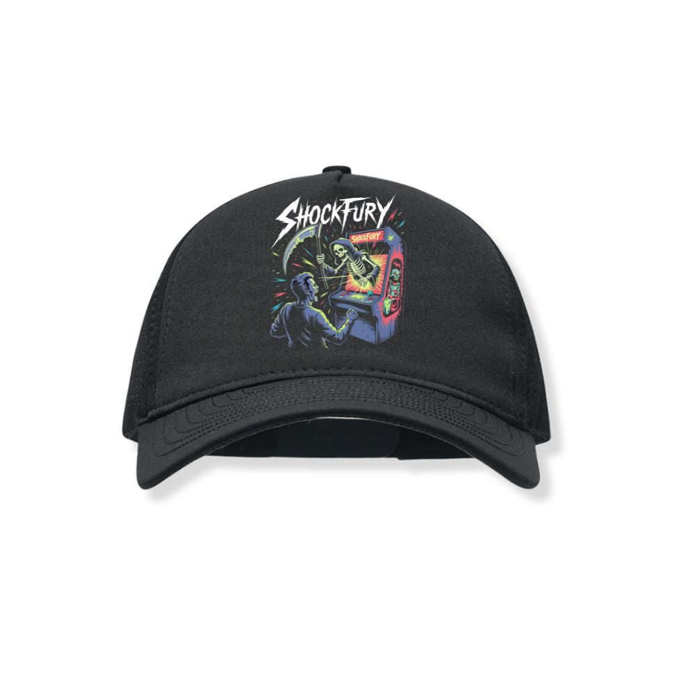 Shocktury Retro Arcade Horror Design Black Hat