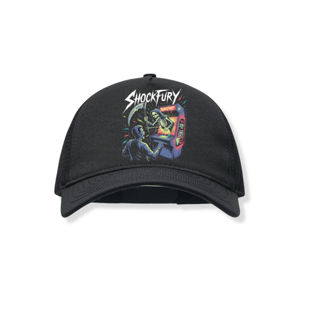 Shocktury Retro Arcade Horror Design Black Hat