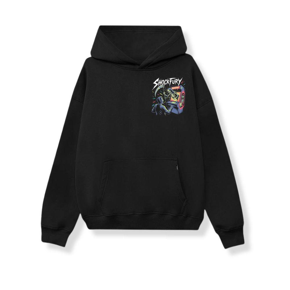 Shocktury Retro Arcade Horror Design Hoodie