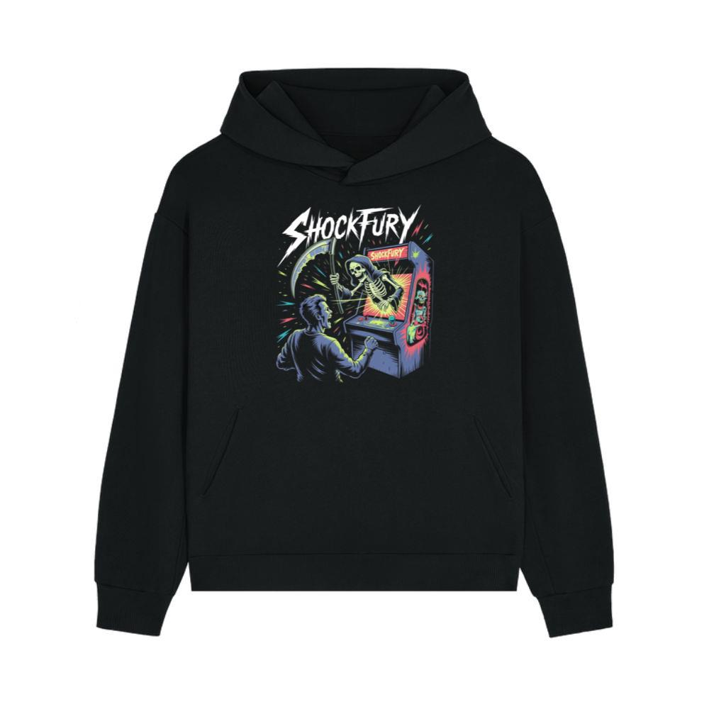 Shocktury Retro Arcade Horror Design Hoodie