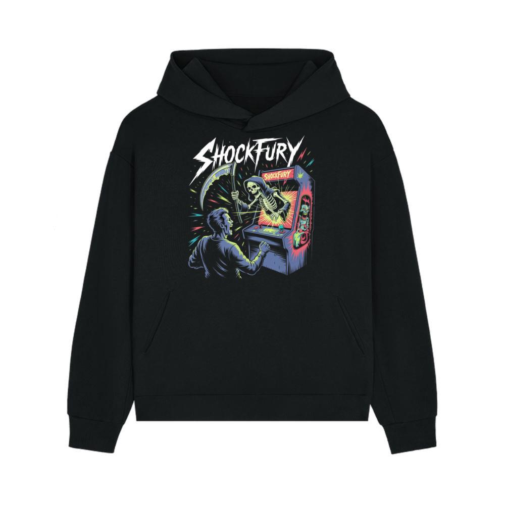 Shocktury Retro Arcade Horror Design Hoodie