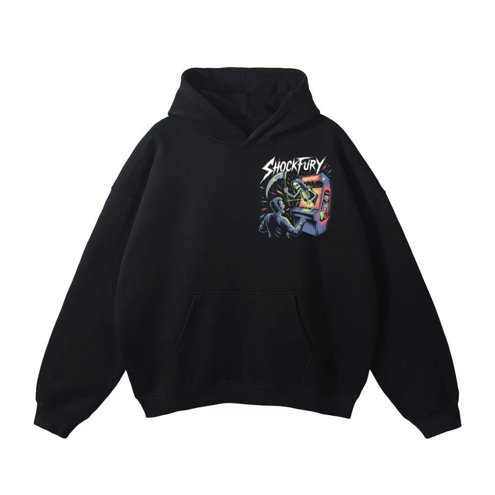 Shocktury Retro Arcade Horror Design Hoodie