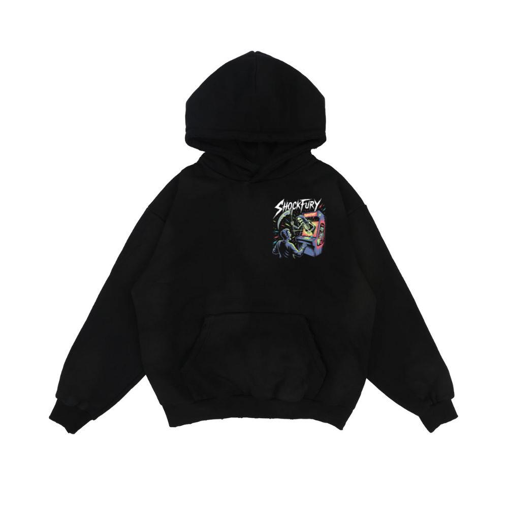 Shocktury Retro Arcade Horror Design Hoodie