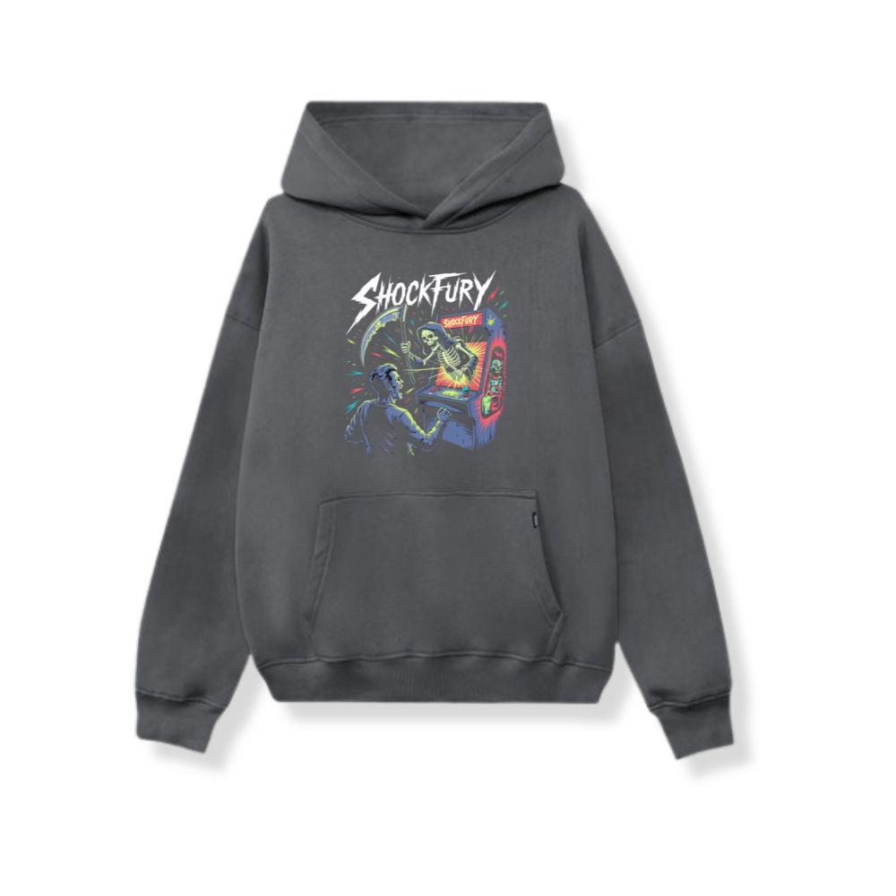 Shocktury Retro Arcade Horror Design Hoodie Myheroshop
