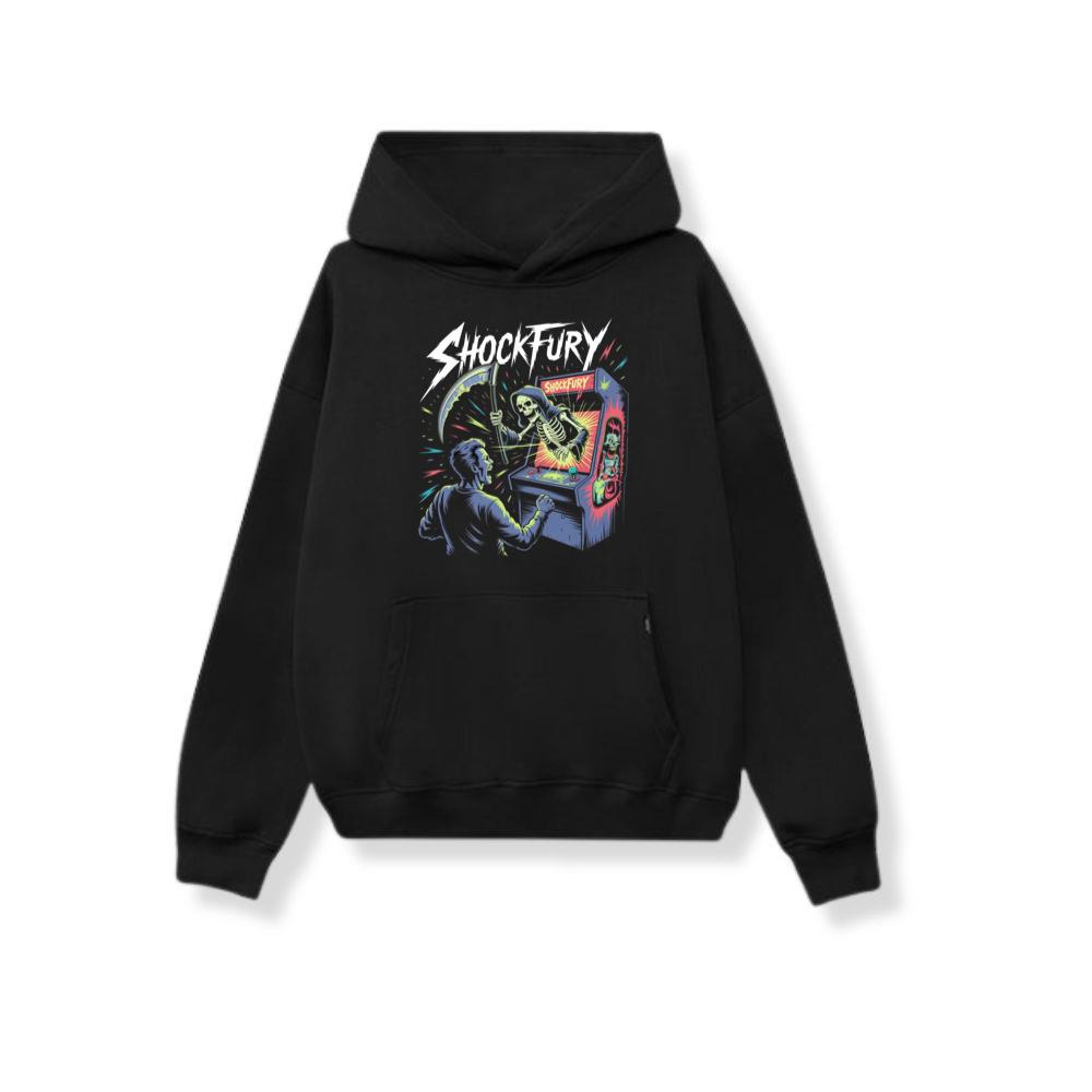 Shocktury Retro Arcade Horror Design Hoodie Myheroshop
