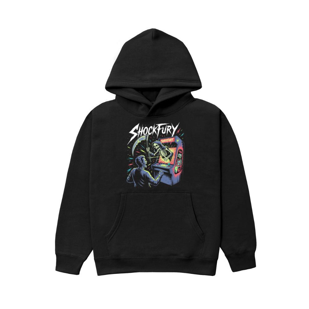 Shocktury Retro Arcade Horror Design Hoodie