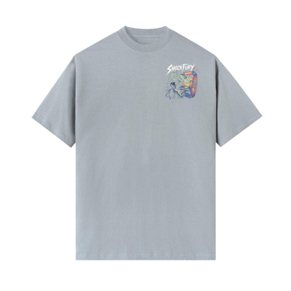 Shocktury Retro Arcade Horror Design T-Shirt - Image 2