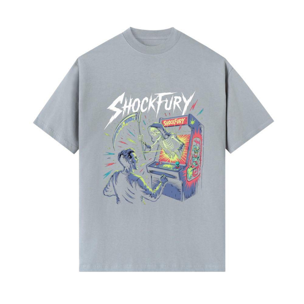Shocktury Retro Arcade Horror Design T-Shirt