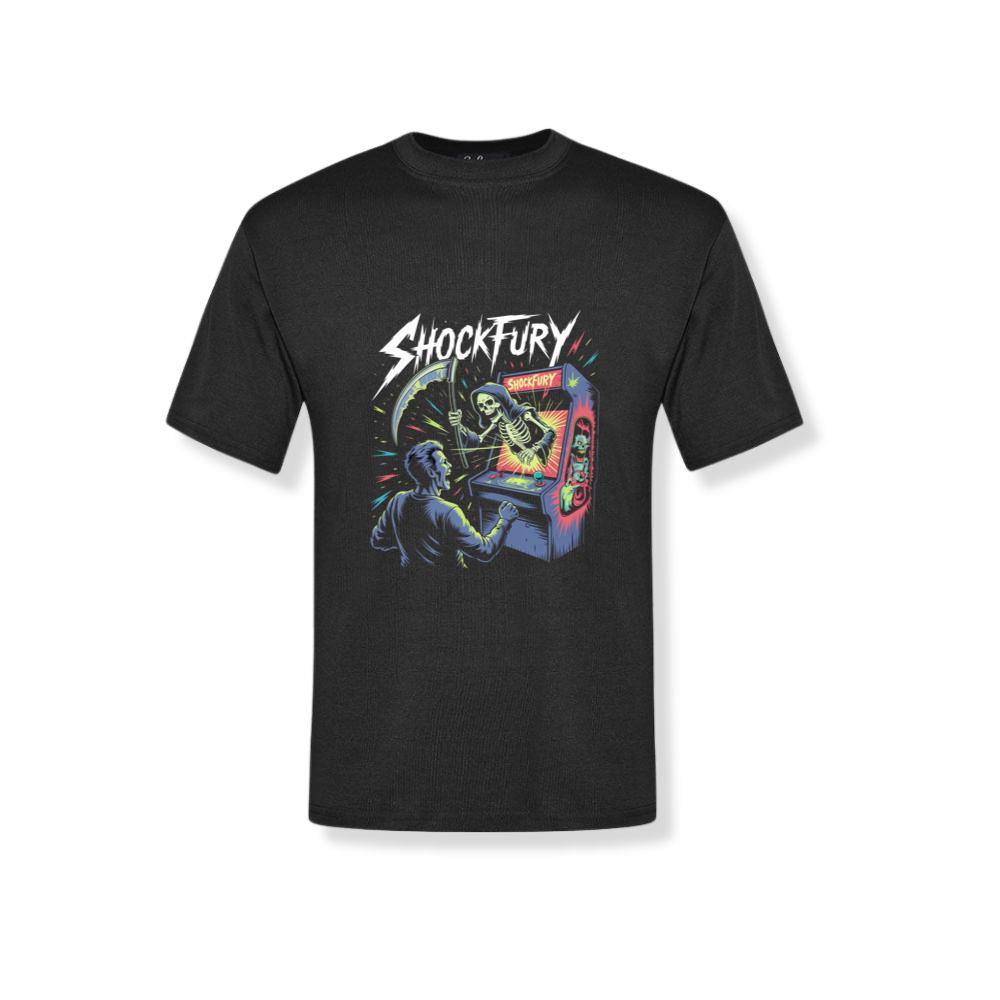 Shocktury Retro Arcade Horror Design T-Shirt