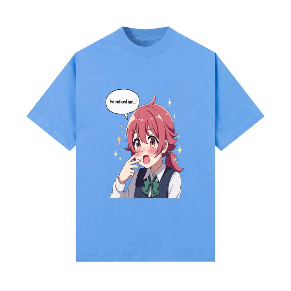 Shy anime girl from boys T-Shirt