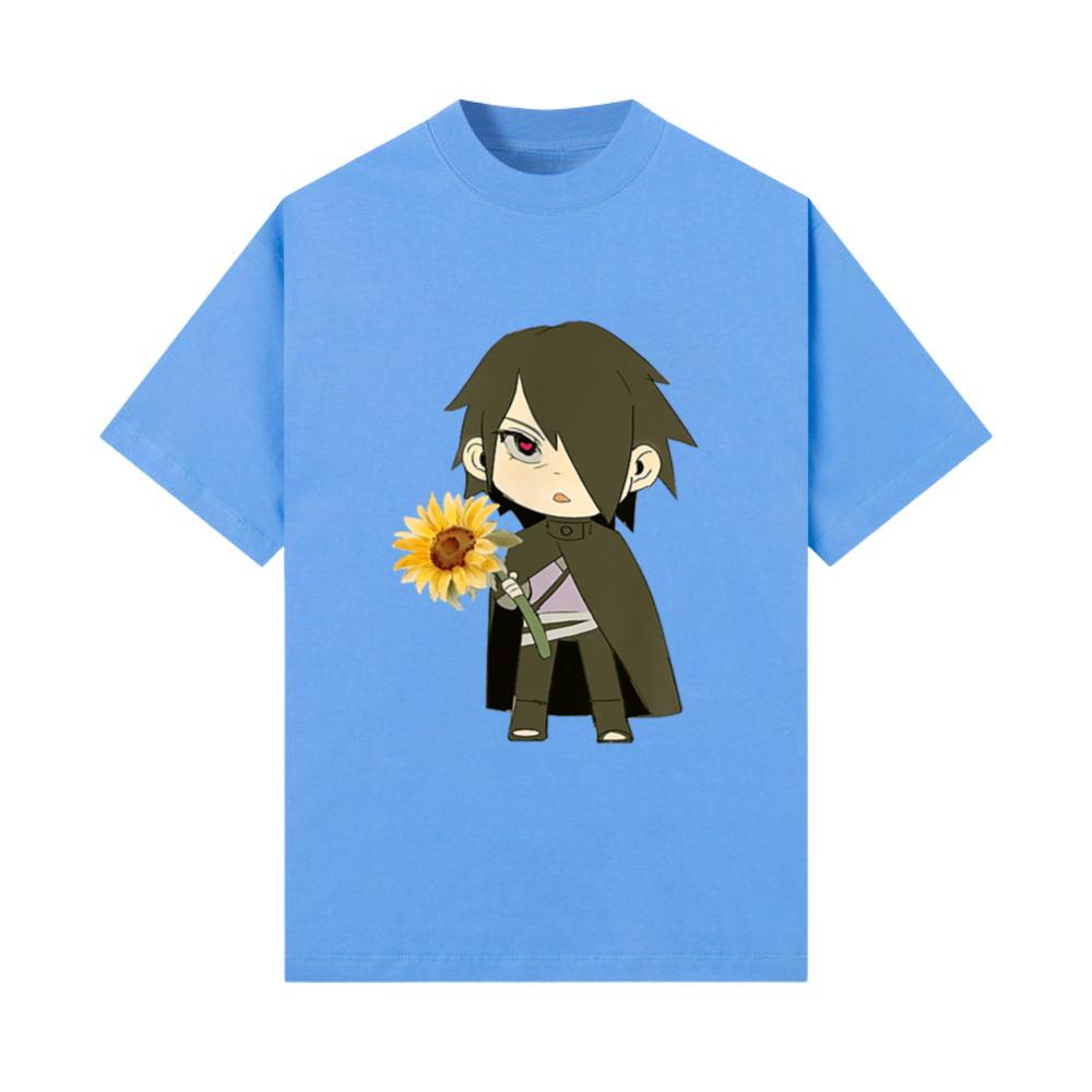 shy-anime-holding-sunflower-lover T-Shirt