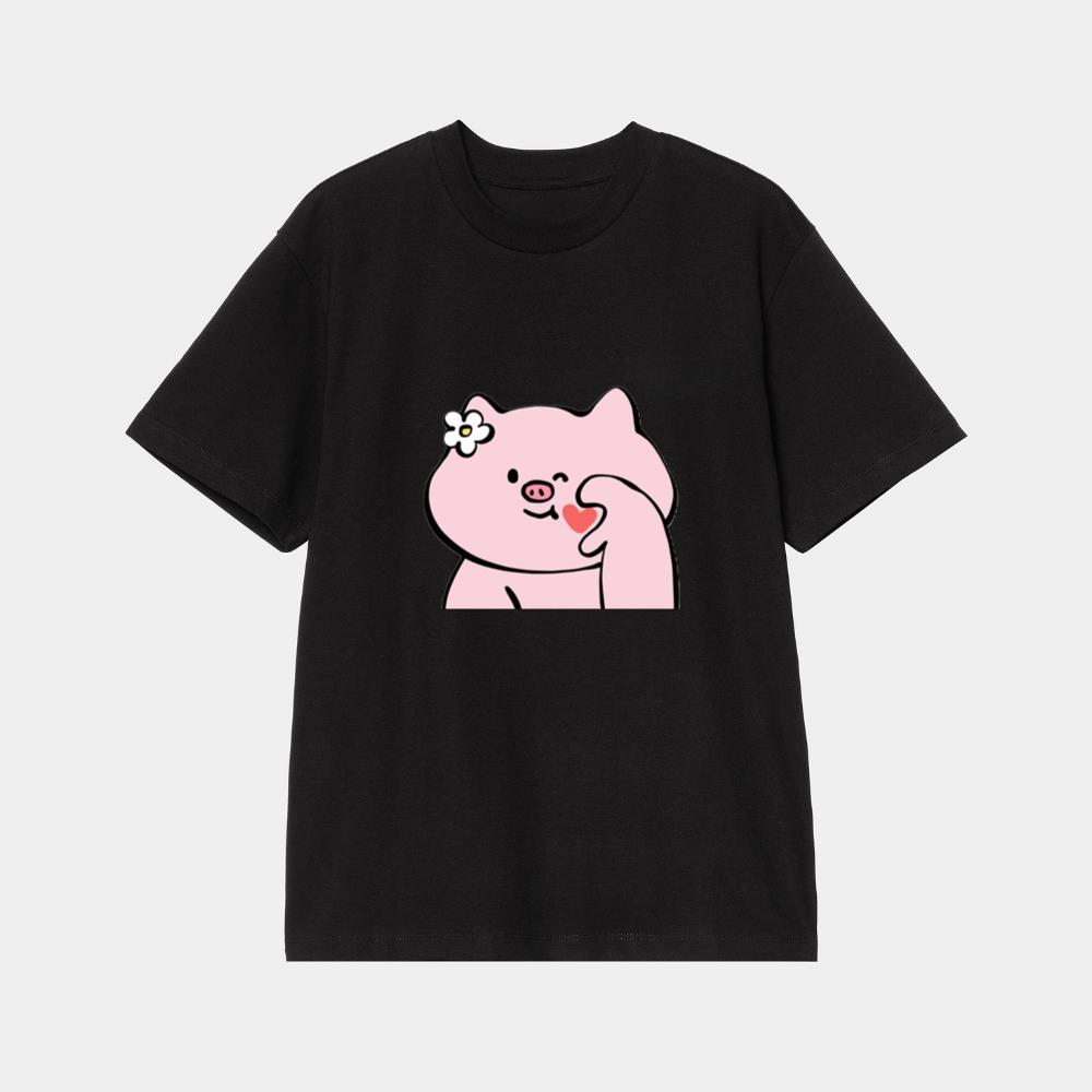 Shy Love Pig T-Shirt