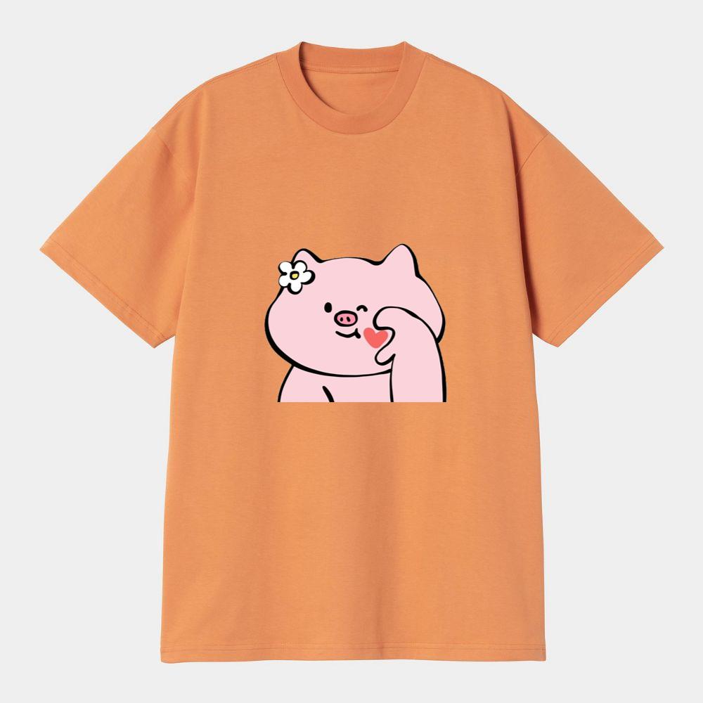 Shy Love Pig T-Shirts