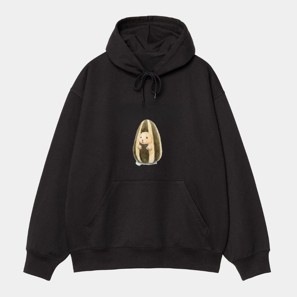 Shy Pig with V-Signs Hoodie