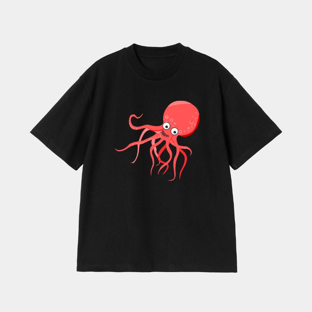 Silly Pink Octopus With Eyes T-Shirt