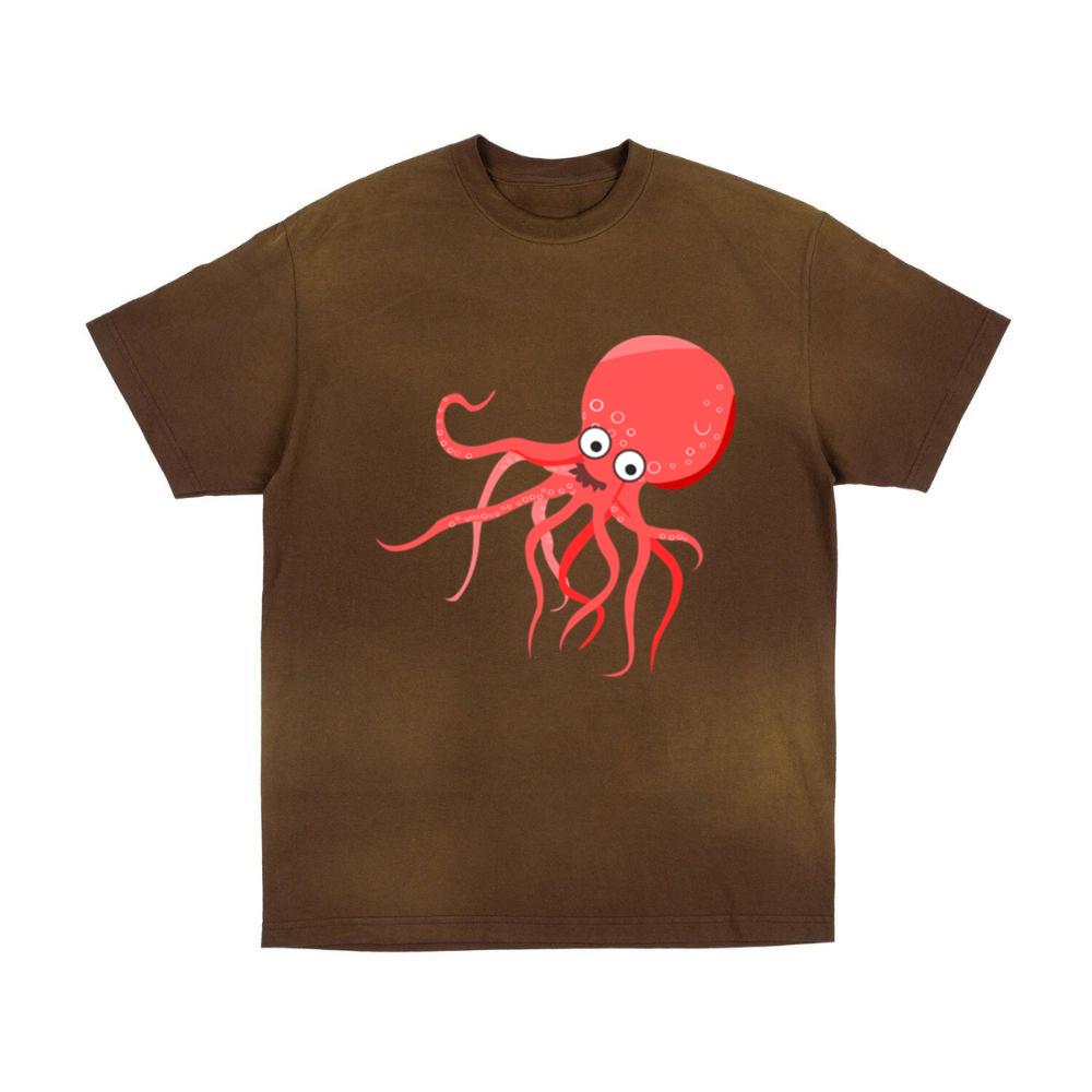 Silly Pink Octopus With Eyes T-Shirts