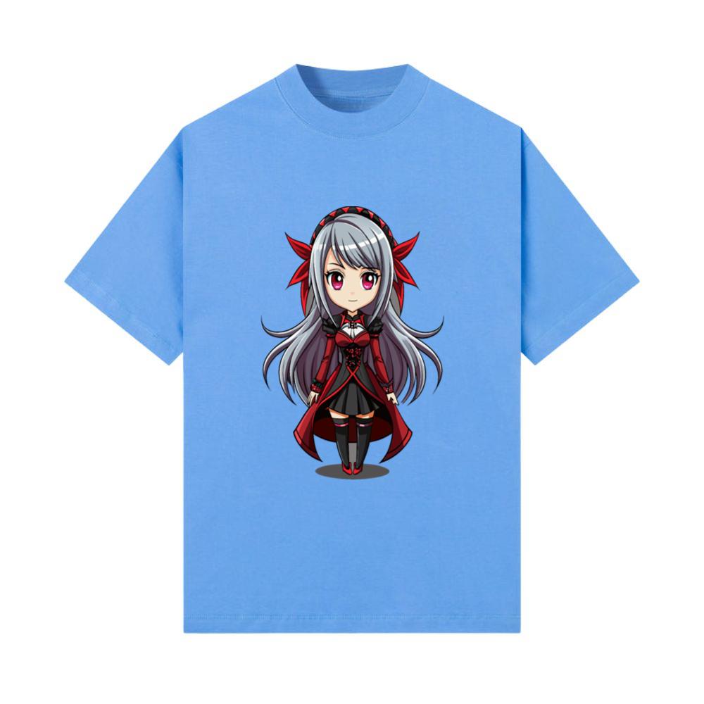 Silver Hair Gothic Anime Girl T-Shirt