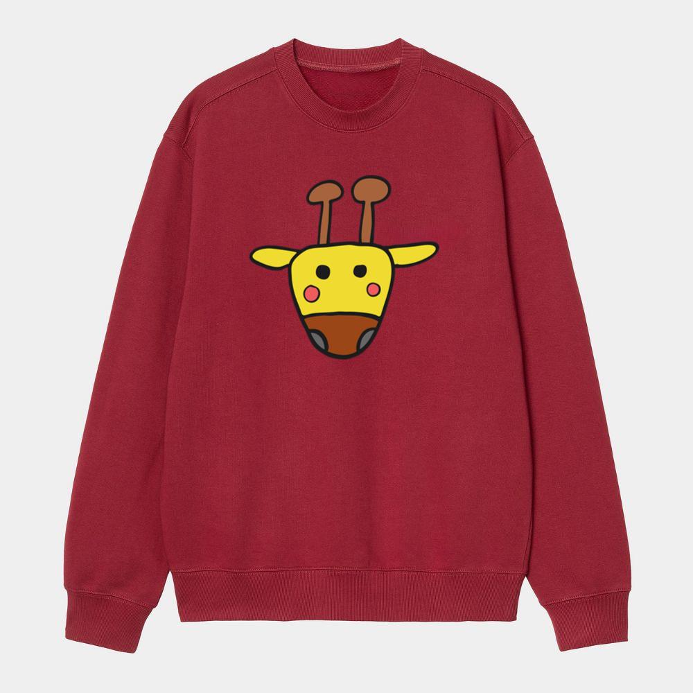 Simple Upside Down Giraffe Face Sweatshirt