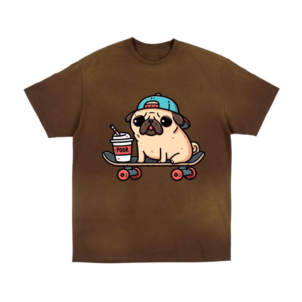 Skateboarding Pug T-Shirts