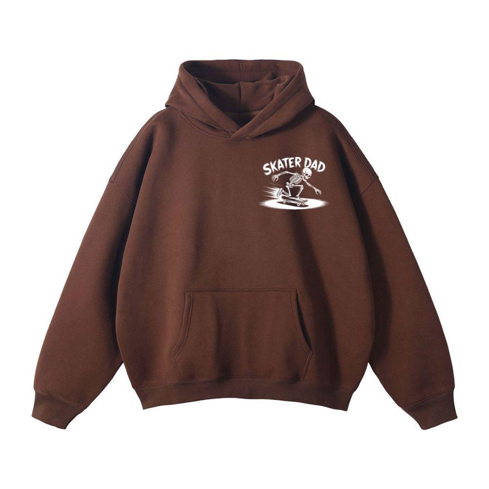 Skater Dad Skeleton Skateboard Graphic Hoodie - Image 3