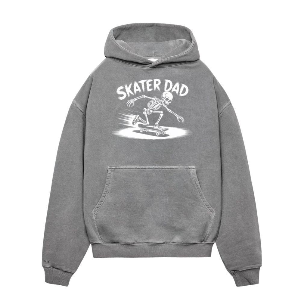 Skater Dad Skeleton Skateboard Graphic Hoodies
