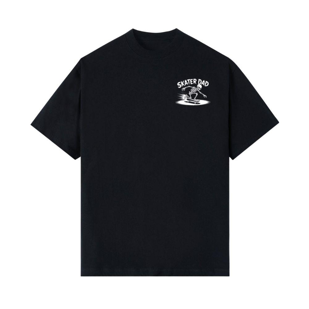Skater Dad Skeleton Skateboard Graphic T-Shirt