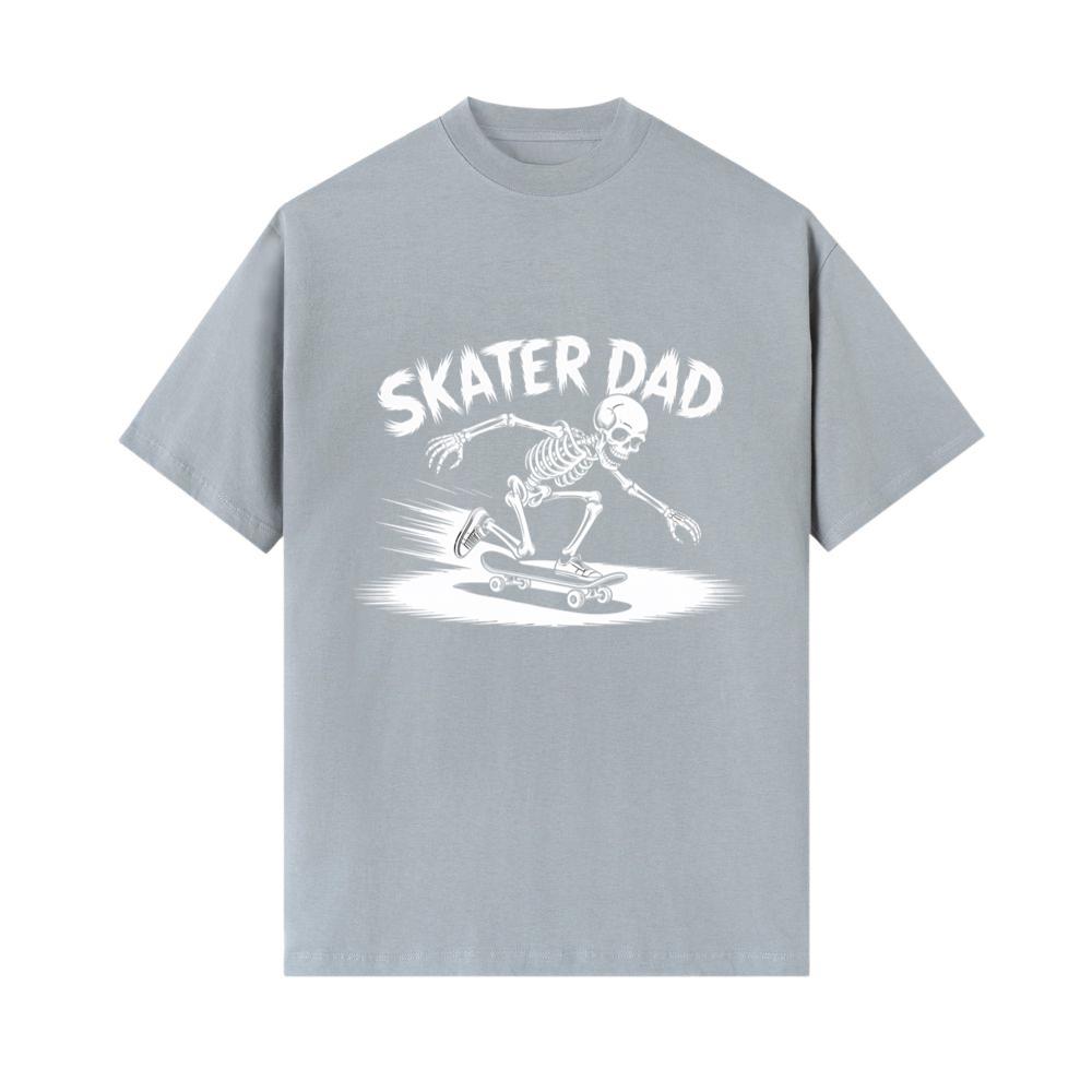 Skater Dad Skeleton Skateboard Graphic T-Shirt