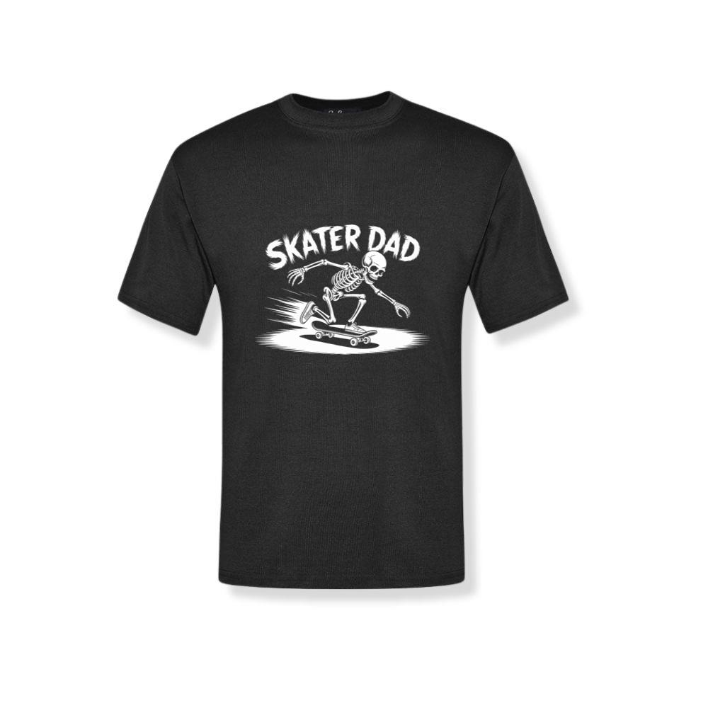 Skater Dad Skeleton Skateboard Graphic T-Shirt