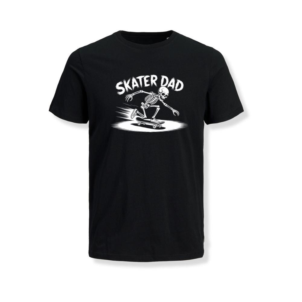 Skater Dad Skeleton Skateboard Graphic T-Shirt