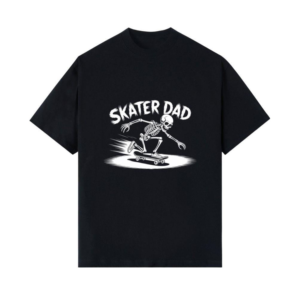Skater Dad Skeleton Skateboard Graphic T- Shirts