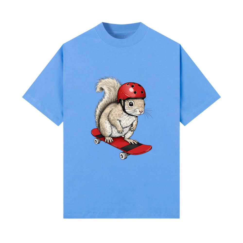 Skater Squirrel – Funny Animal on Skateboard with T-Shirt