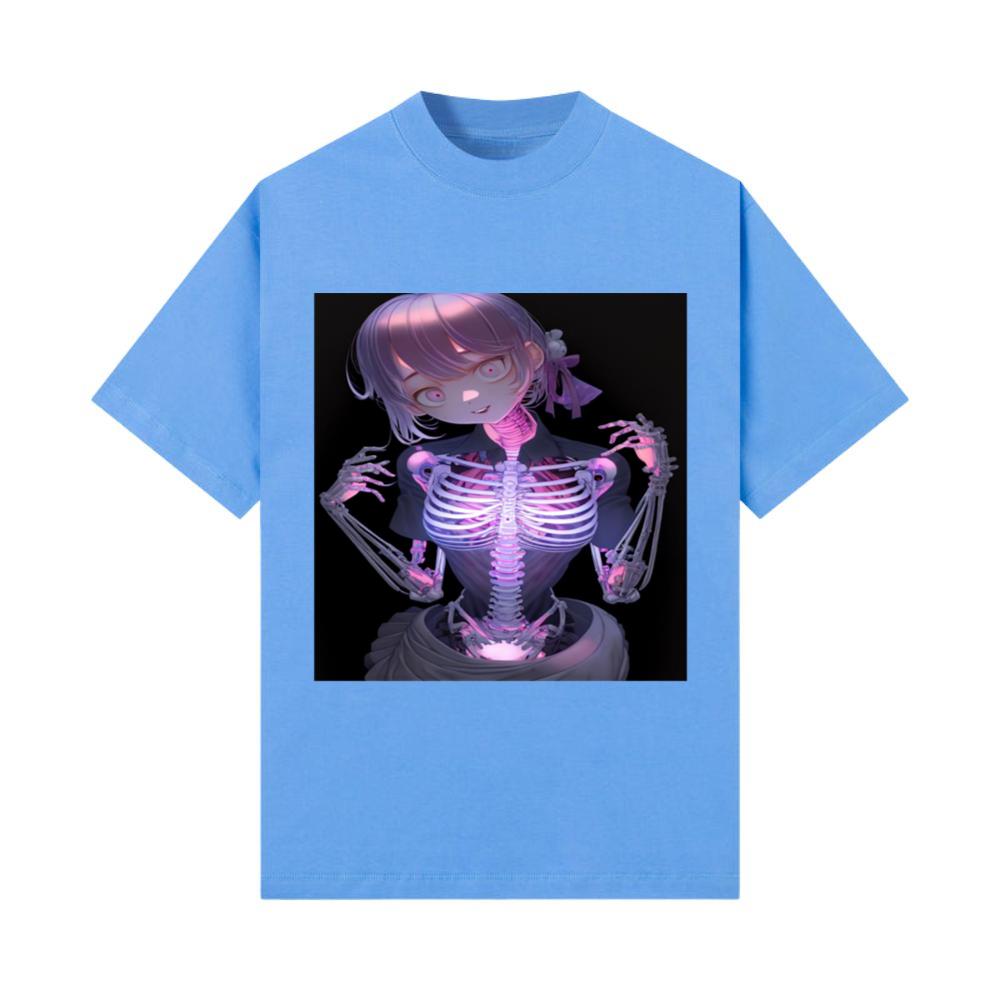 skeletal anime beautiful woman T-Shirt