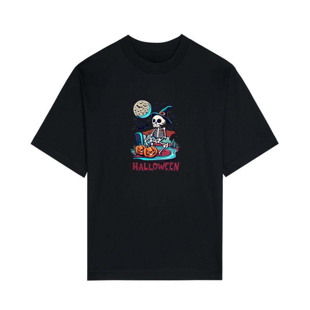 Skeleton Halloween Bat Chilling T-Shirts