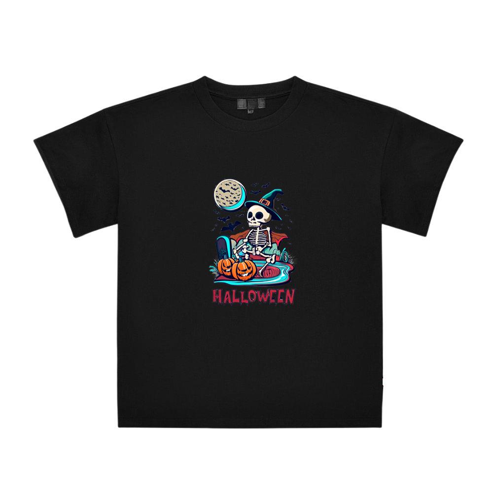Skeleton Halloween Bat Chilling T-Shirts