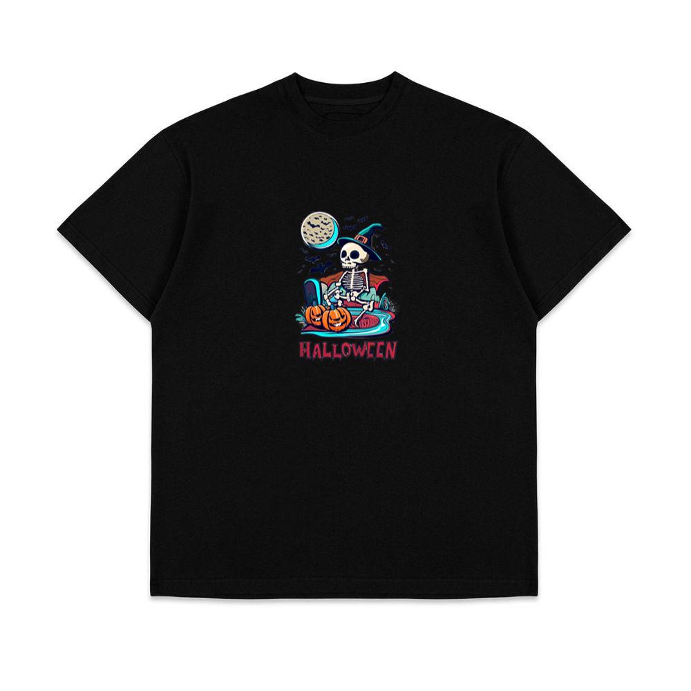 Skeleton Halloween Bat Chilling T-Shirts