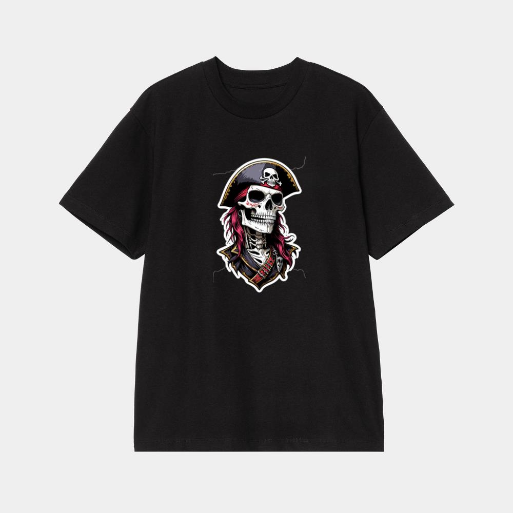 Skeleton Halloween Pirate T-Shirt